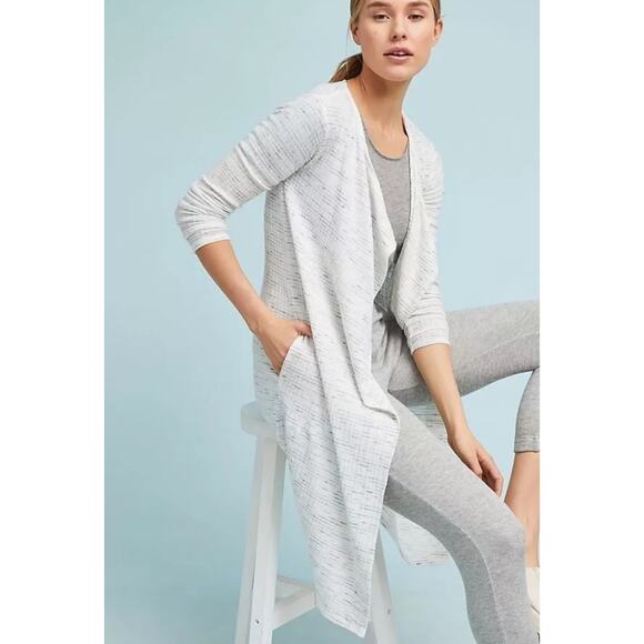 ⭐️ 3/$20 Anthro Saturday Sunday Gray Long Cardigan Duster Sweater Small - Picture 1 of 11
